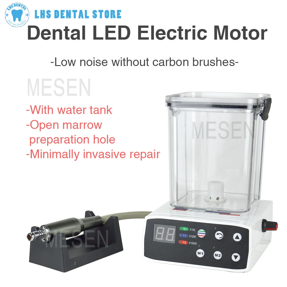 Dental LED electric motor with water tank and LED light teeth restoration, polishing, orthodontic pulp preparation equipment