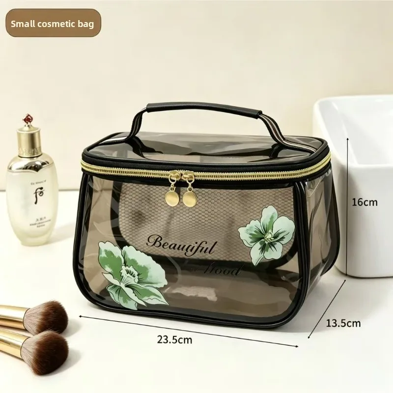 Pu Cosmetic Bag Portable Waterproof Transparent Large-capacity Travel Storage Bag Portable Washing Bag Tagi Cosmetic Bag