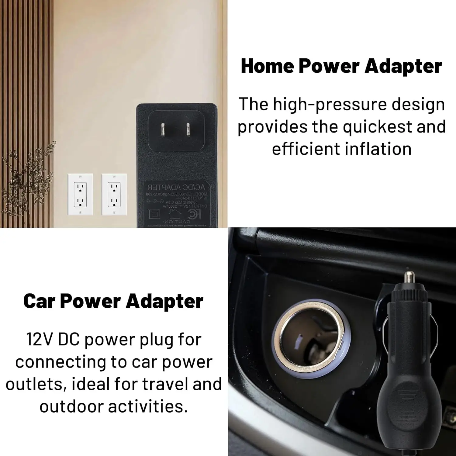 Outdoor Quick Air Pump Electric Air Cushion Camping Pump Portable Mini Air Mattress Swimming Pool Inflatable Blower Syringe