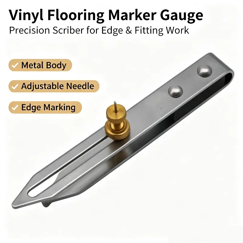 Vinyl Flooring Fitting Tool Recess Scriber for PVC Plastic Floor Scriber Draw Lines Floor Compass model JN683