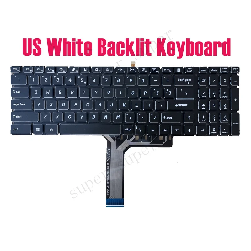 

SSS+ US backlit keyboard for MSI Creator 17M A9SE/A9SDA10SCS/A10SD/A10SE(MS-17F3)