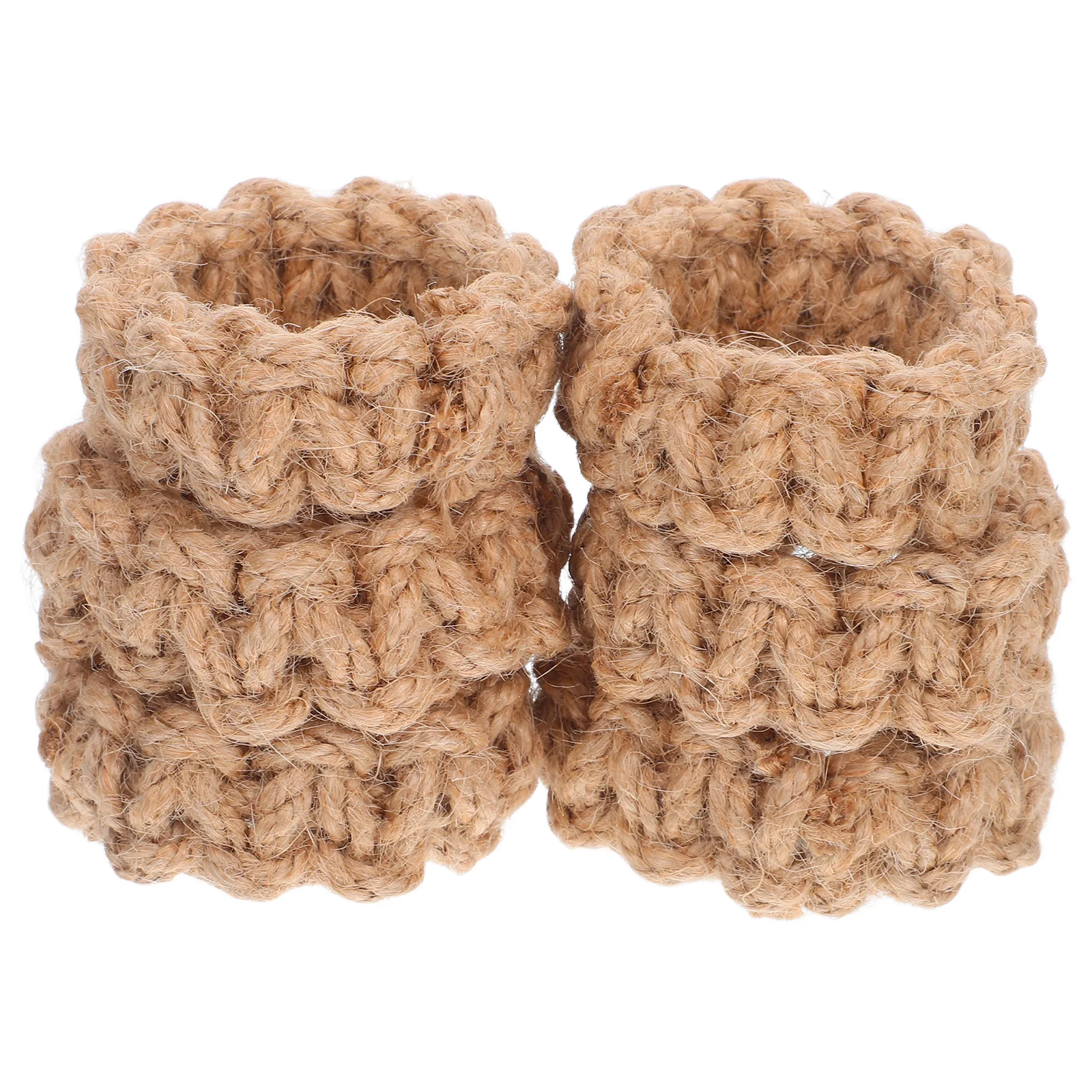 

6Pcs Boho Style Jute Napkin Rings Handmade Braided Rustic Farmhouse Wedding Party Table Decor Woven Napkin Rings