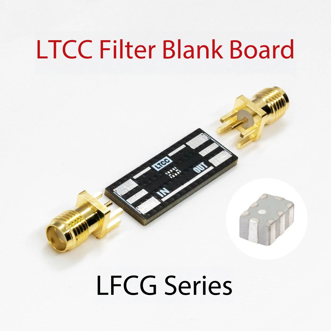 LFCG LTCC Ceramic Filter Test Board RF High Frequency Empty PCB