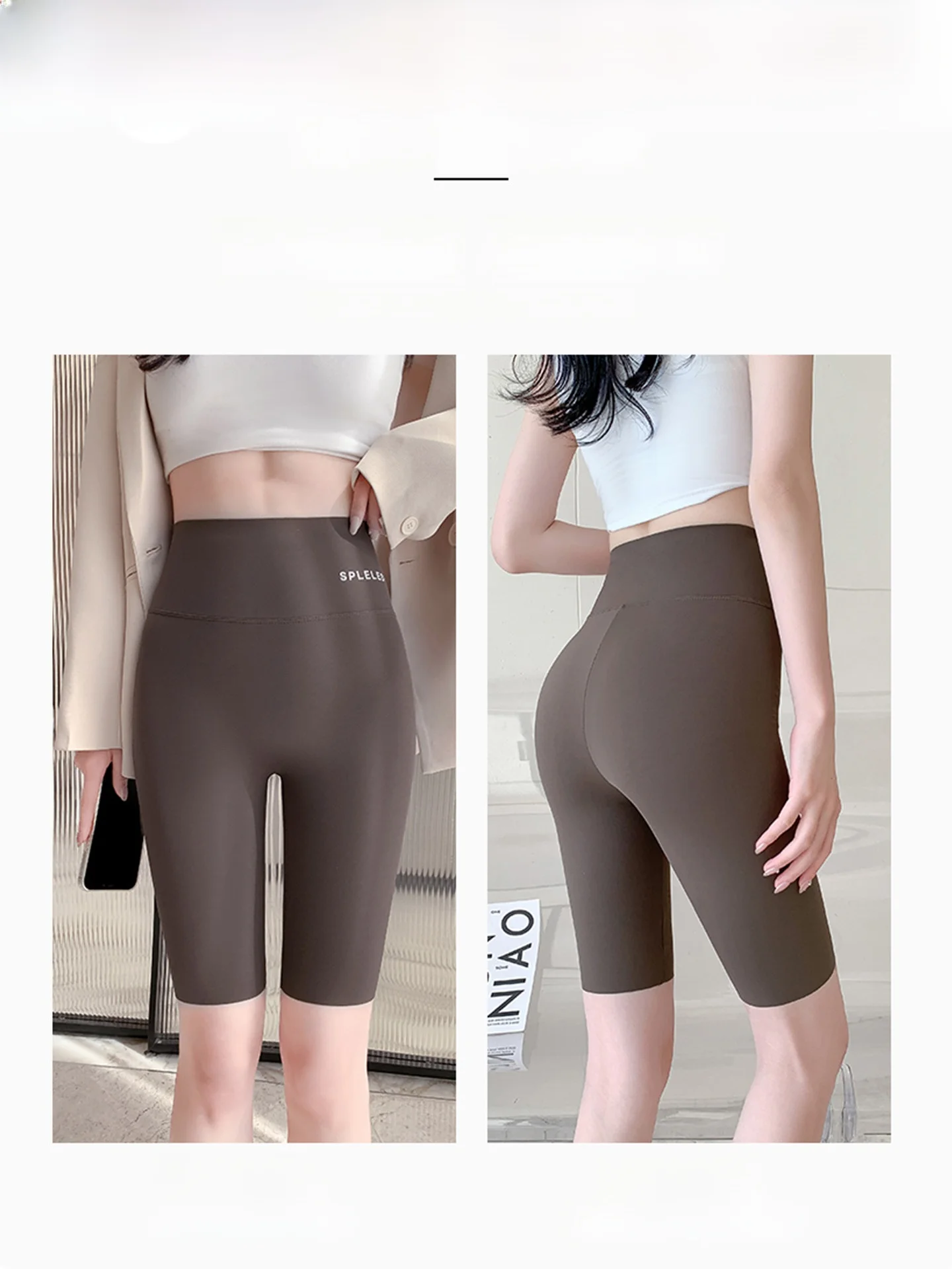 Cintura alta uma calça de yoga feminina ajuste apertado elástico bot primavera outono sle 2025 pessoa camada base calças