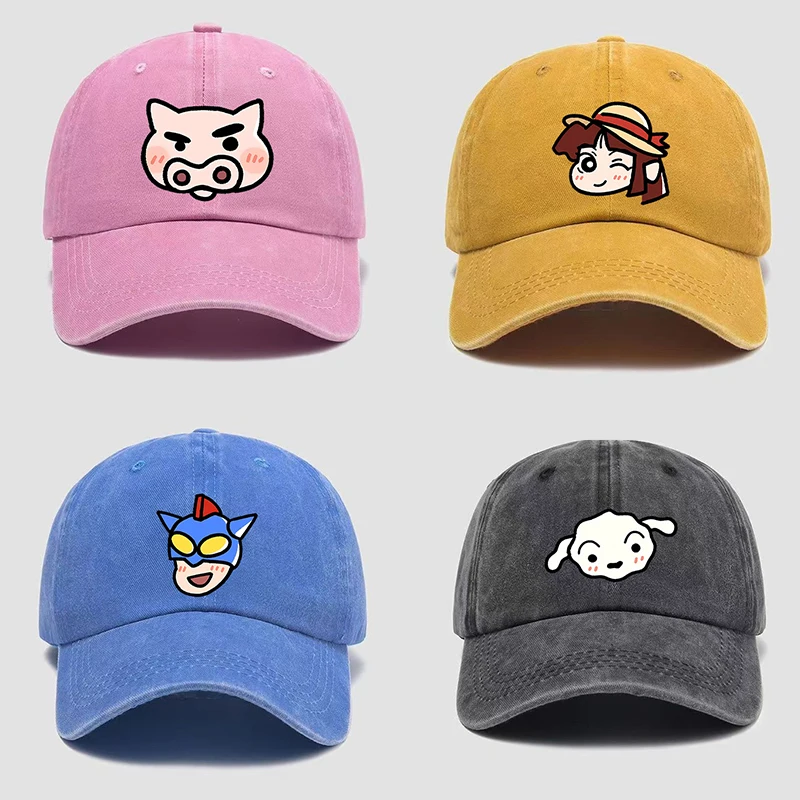 

Crayon Shin-chan Baseball Cap Men Women Fashion Adjustable Washed Baseball Hat Personality Hip-hop Hats Adult Child Sun Hat Gift