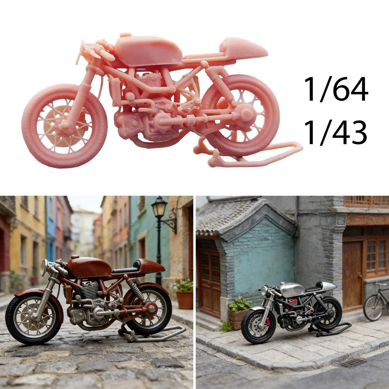 

Миниатюрная коллекционная модель мотоцикла, реалистичный микро-мотоцикл, аксессуары для диорамы, настольное украшение из смолы для дома и офиса