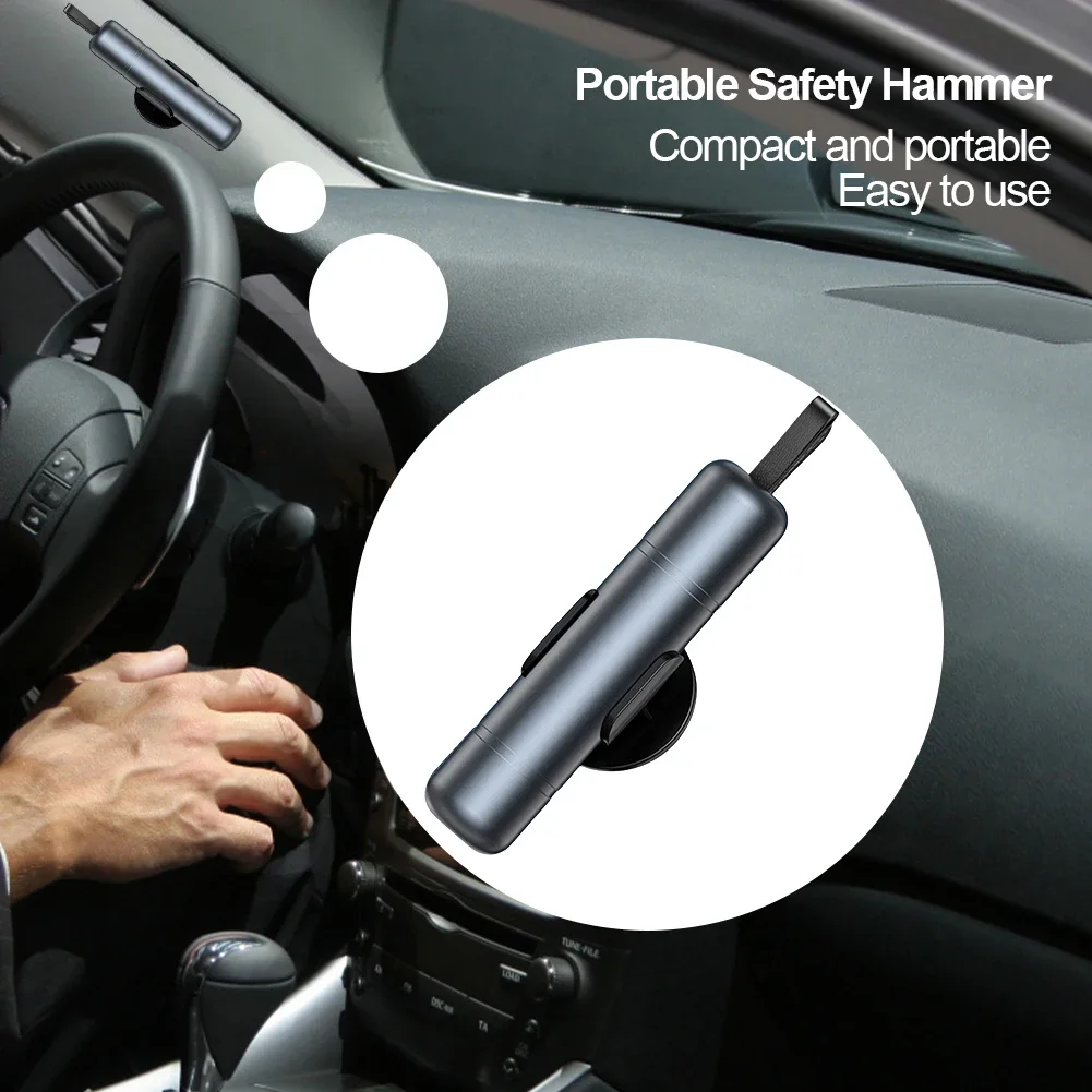 2026 Car Safety Hammer Aluminum Alloy Auto Emergency Glass Window Breaker Seat Belt Cutter Life-Saving Car Emergency Tool Kit