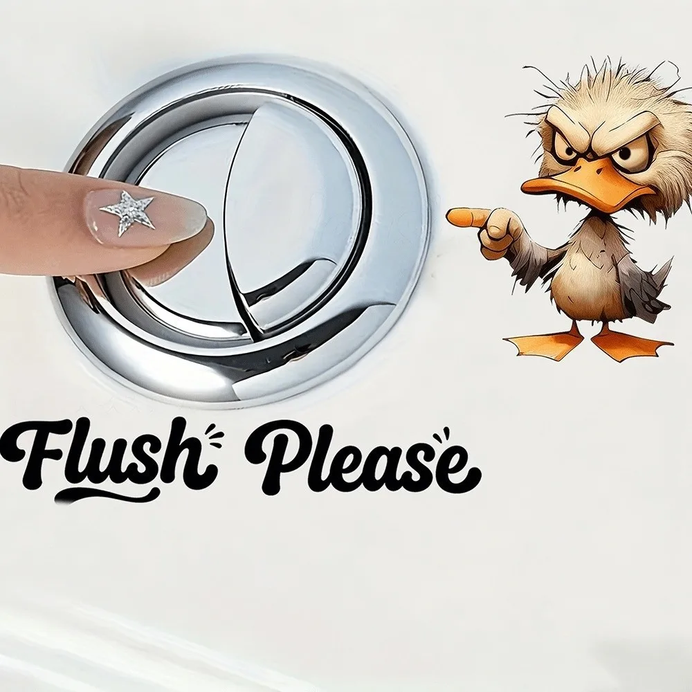 Personality Self-adhesive Toilet Sticker PVC Waterproof Wall Sticker Funny Decoration Bathroom Decal Toilet Seat