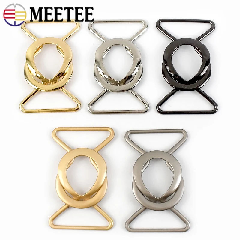 2Pcs 20-40mm Metal Belt Buckles Coat Waistband Buckle Garment Decorative Button Webbing Hook Clasp DIY Hardware Accessories