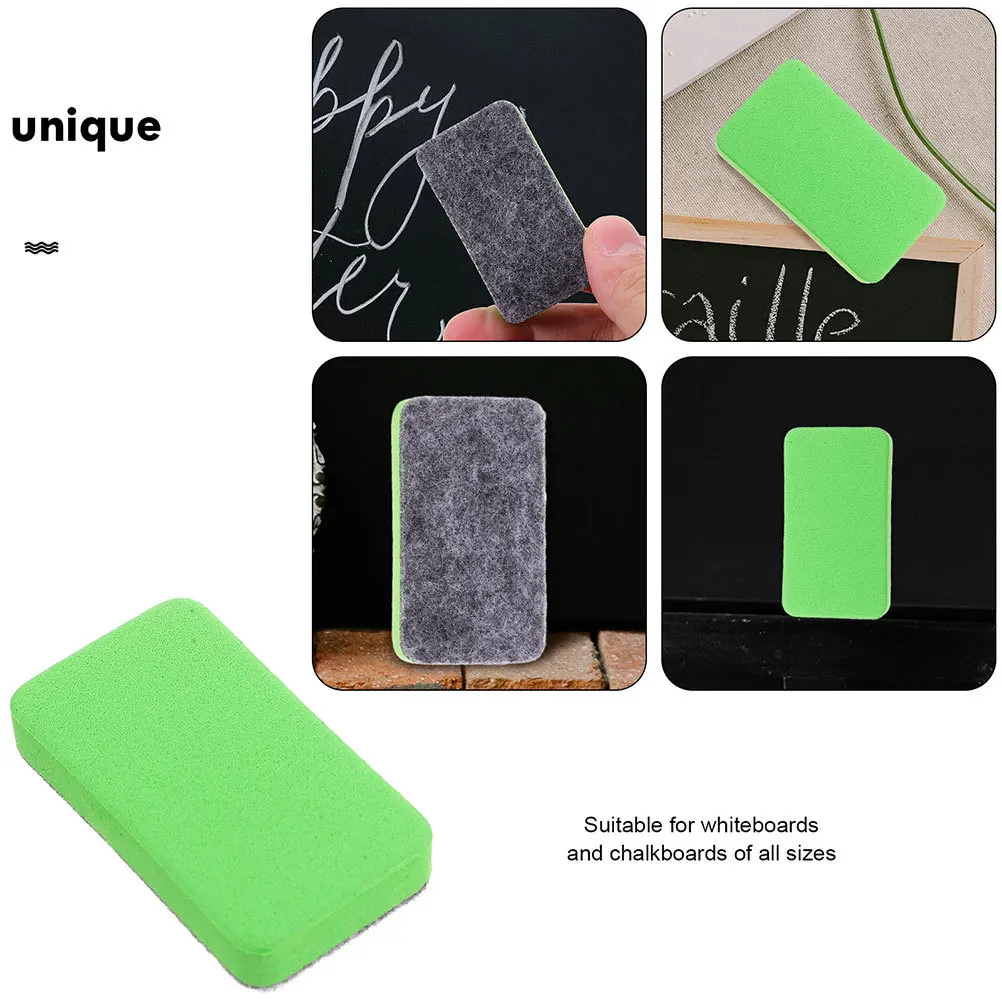 50 قطعة من ممحاة السبورة الصغيرة، منظف مسح اللباد الأخضر للمنزل والمكتب والفصول الدراسية، يستخدم المحايات البيضاء للمدرسة