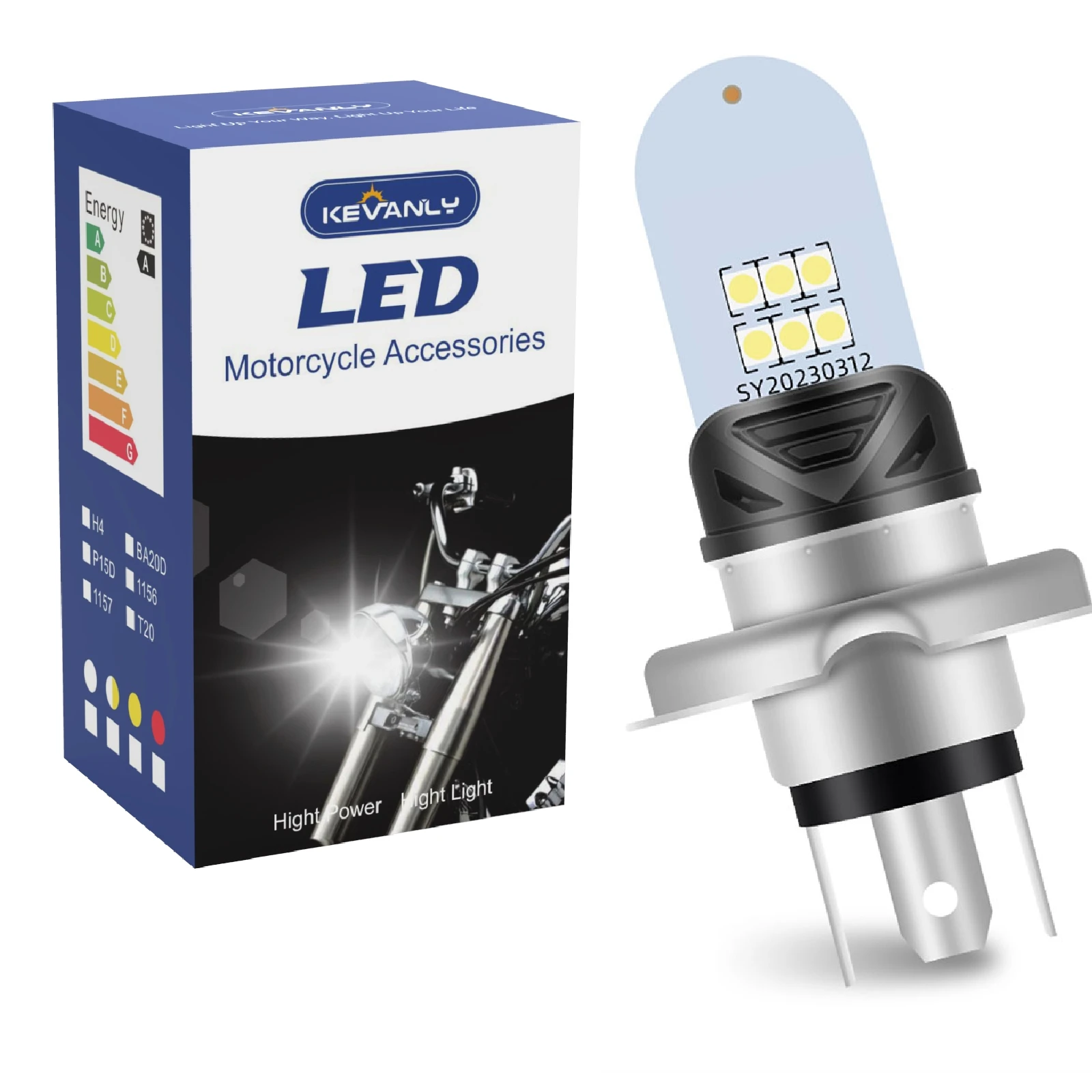 1pcs H4 Led BA20d H6 P15D LED Headlight Motorcycle Bulbs Headlights Fog Lights Hi Low Beams Daytime Running Light Moto Headlamp