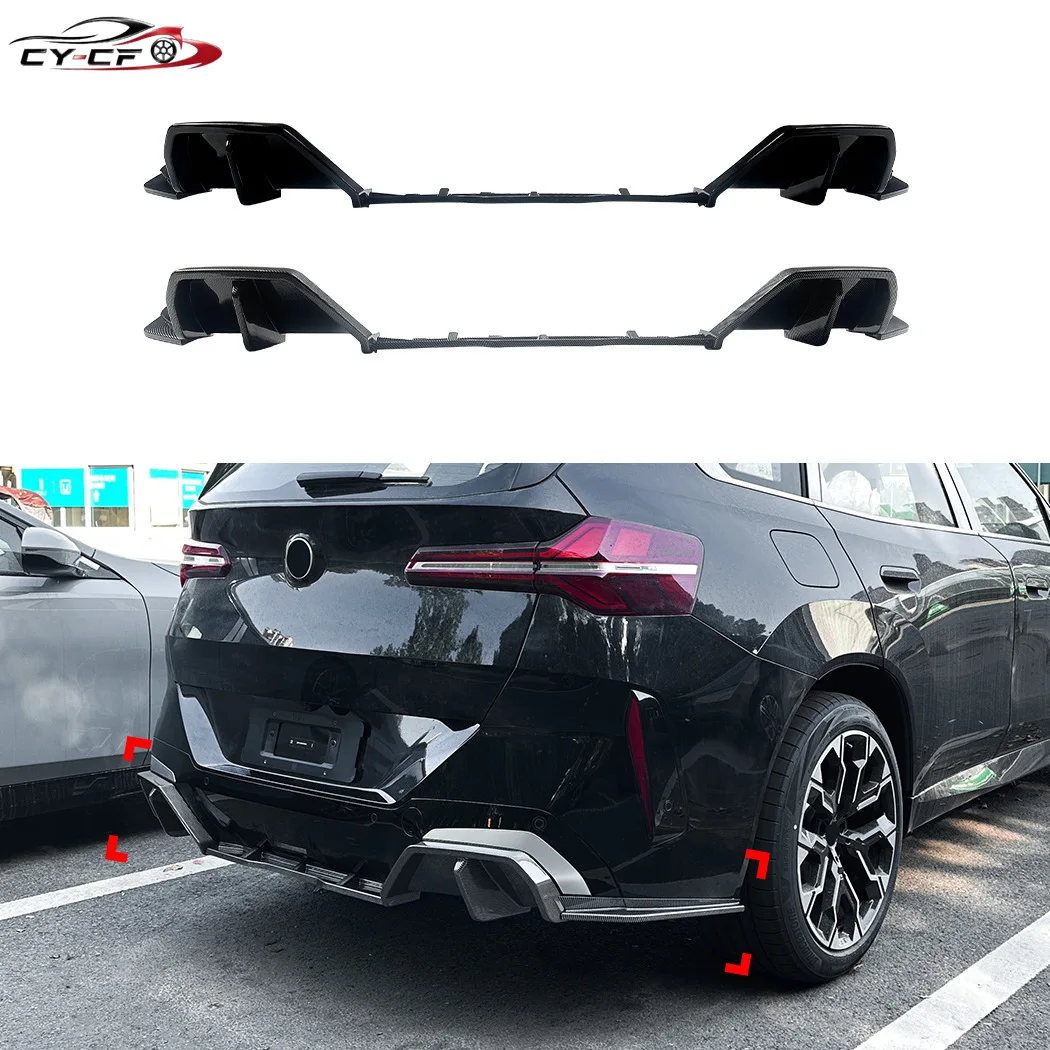 

Rear Bumper Diffuser Lip For BMW X3 G45 M Sport 2024+ Carbon Fiber Look/Gloss Black Tail Boot Splitter Spoiler Plate Bracket Kit