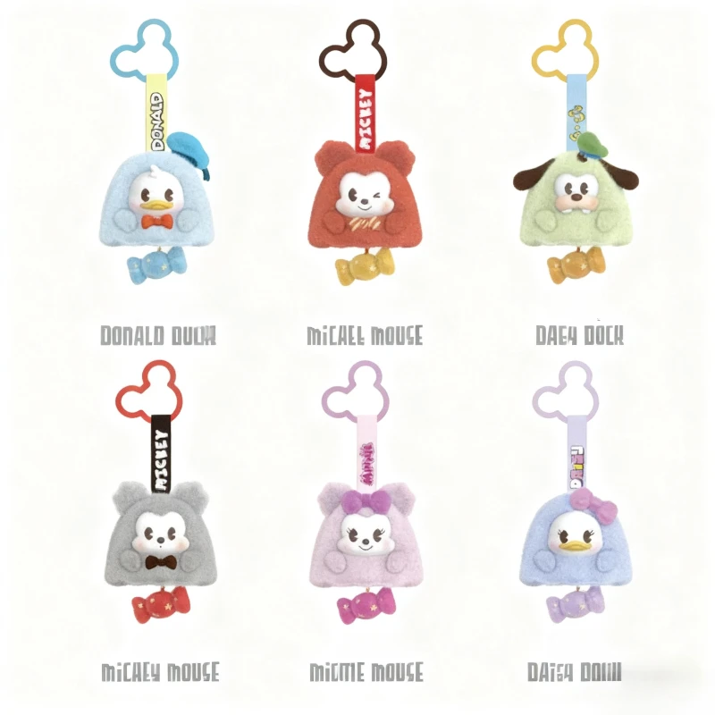

Mickey Characters Colorful Candy Series Blind Box Cute Anime Figure Goofy Mystery Box Surprise Bag Pendant Flocking Doll Toy New