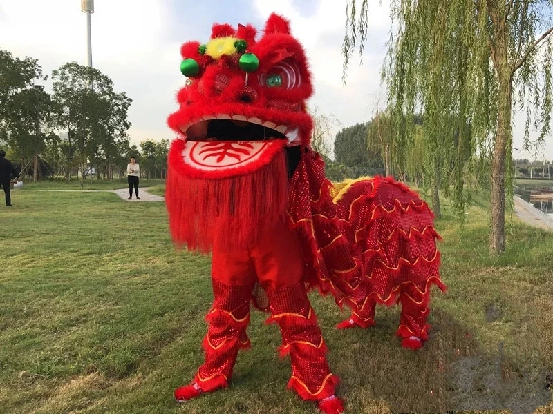 Chineses Lion Dance เครื่องแต่งกายแบบดั้งเดิมโรงเรียนชุดคอสเพลย์ผู้หญิงผู้ใหญ่ขนาด Lion เครื่องแต่งกาย