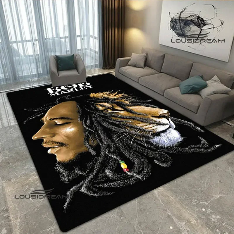 Bob Marley Lion Maple Leaf Printed Carpet home decoration accessories kitchen mat rugs living room rug for bedroom birthday gift