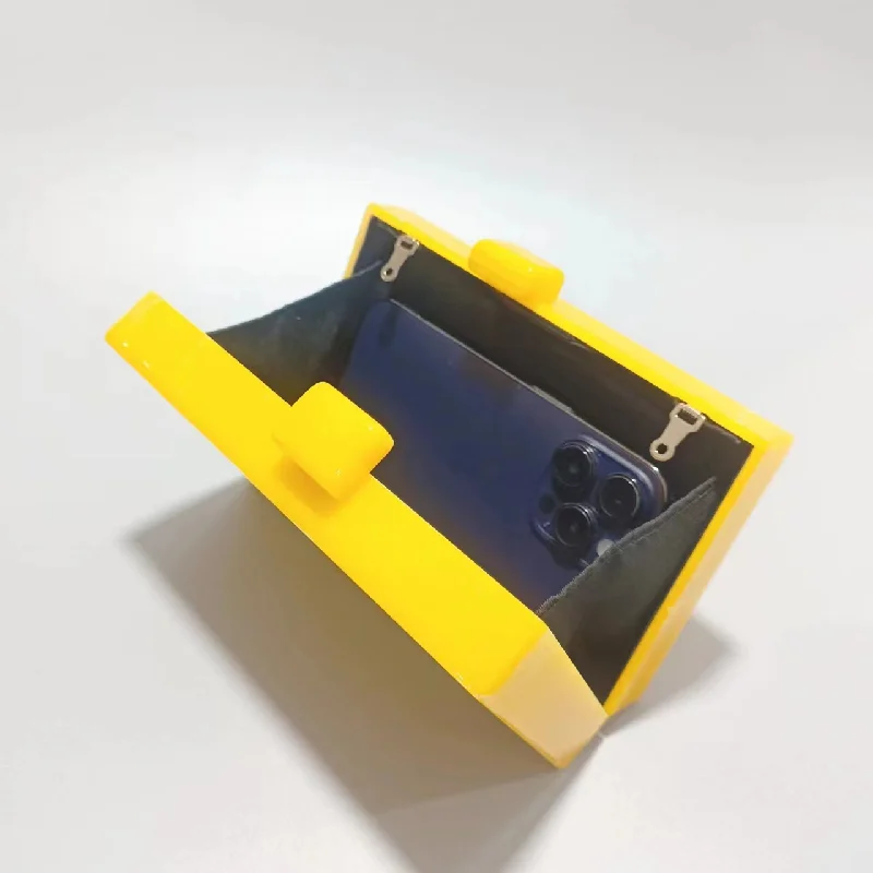 Wedding Yellow Crossbody Evening Bag Acrylic Fashion Clutch Shoulder New Luxury Woman Brand Original Celebrating Rectangular