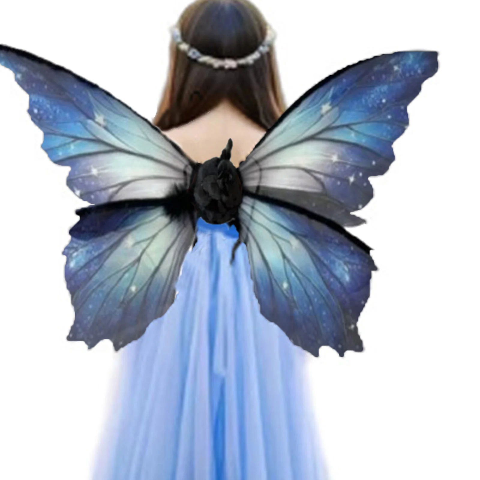 Skrzydło motyla dla kobiet skrzydła wróżki akcesoria do kostiumów Cosplay na impreza z okazji Halloween