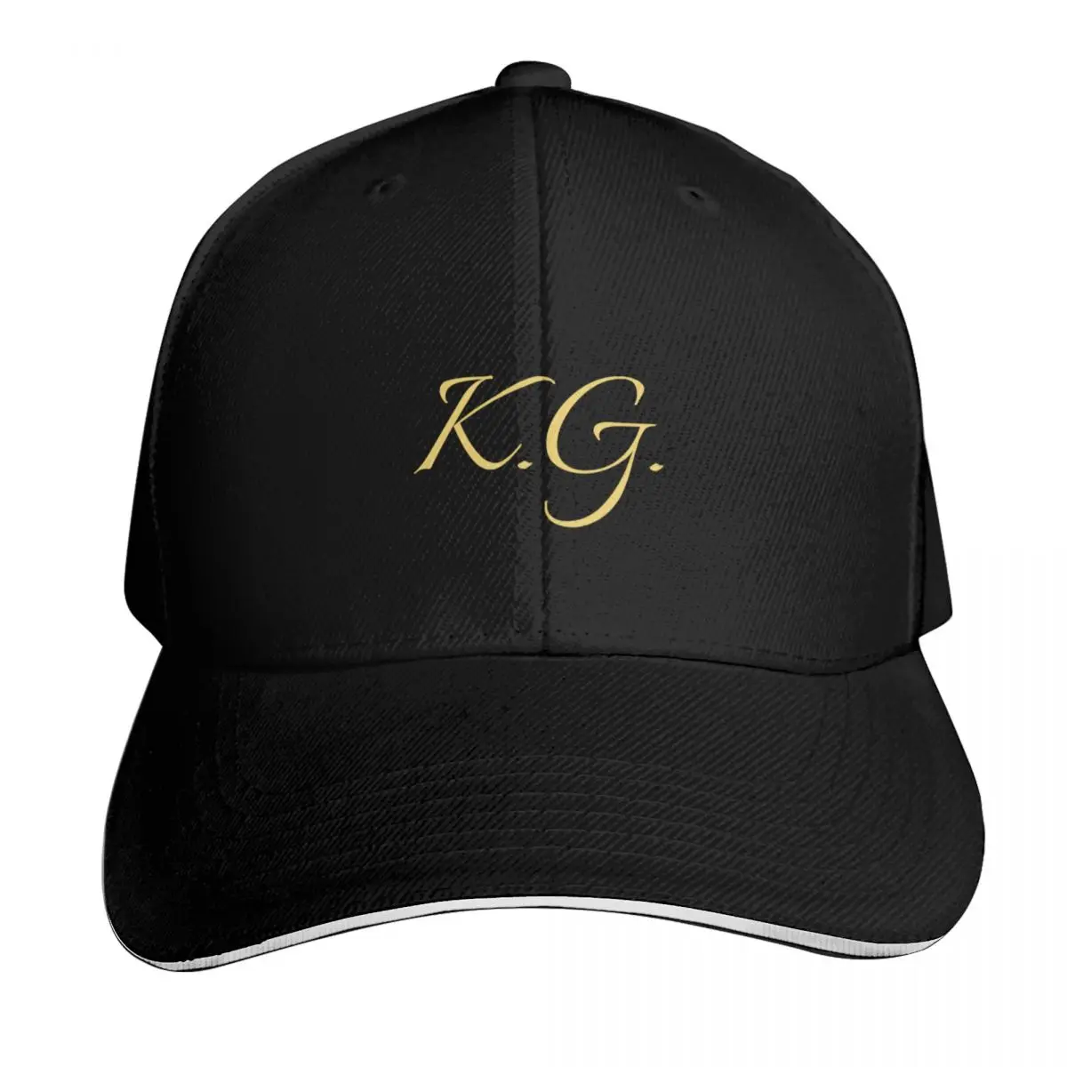 KG Initials Gold Lettering Personalised Gifts Baseball Cap Gift for Him Her Casual Daily Wear Quick Dry Performance