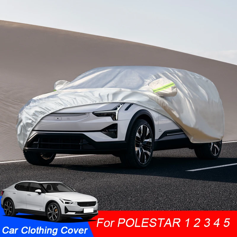 Car Cover Rain Frost Snow Dust Waterproof Protection Anti-UV Cover External Auto Accessories For Polestar 1 2 3 4 5 2018-2025