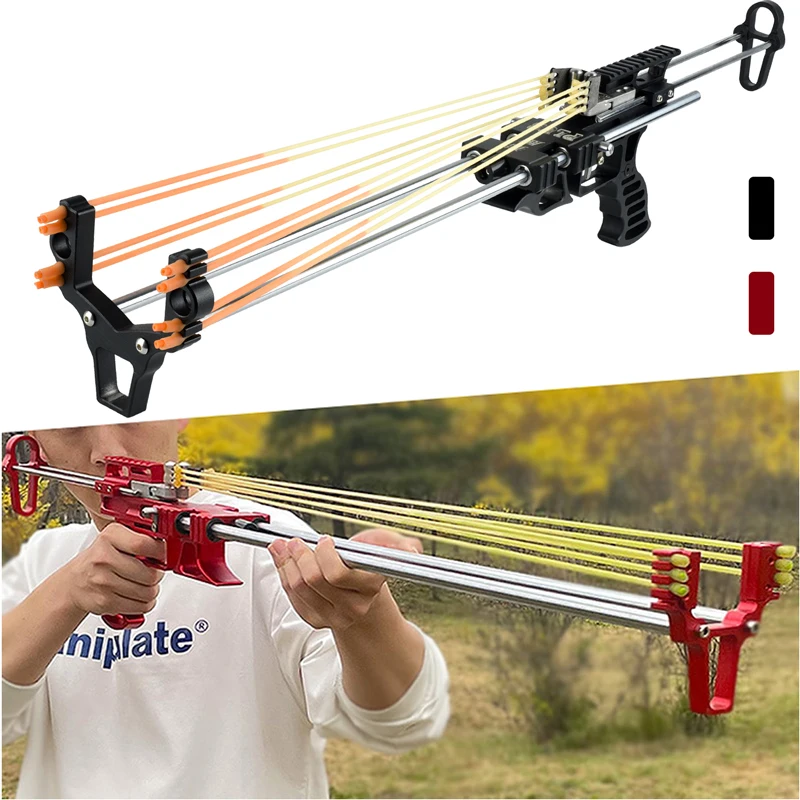 Slingshot Shooting Powerful Long rod Slingshot for Hunting Catapult Jungle Target  Competitive Accessories Outdoor Laser Package