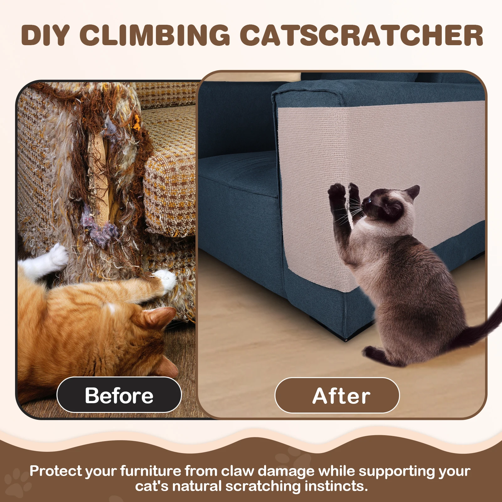 

2 шт., коврик для кошачьих царапин, ковер для кошачьих царапин, защита для мебели, сделай сам, когтеточка для кошек, защита мебели для дивана, дивана