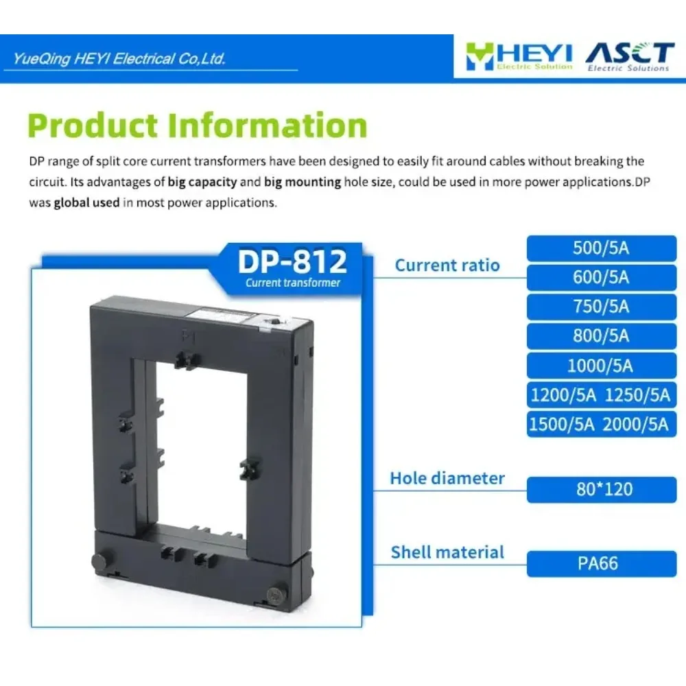 AvaCorePremium Products CE DP-812 Single Phase Power Transformer 1500/5A Continuous Accuracy 1.0/0.5 60Hz 3KV Input Voltage Spl