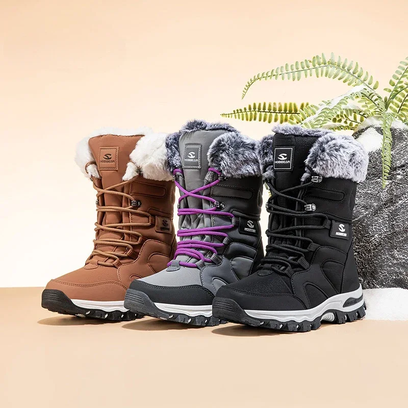 Winter Children's High Top Casual Snow Boots Boys And Girls Soft Bottom Non Slip Plush Thick Insulated Waterproof Cotton Shoes