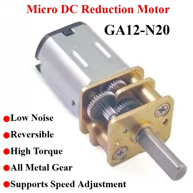 

GA12-N20 DC 3 В 6 В 12 В Микро-металлический мотор-редуктор Мотор-редуктор 30 об/мин 50 об/мин 60 об/мин 100 об/мин 150 об/мин 200 об/мин 300 об/мин 600 об/мин 1000 об/мин