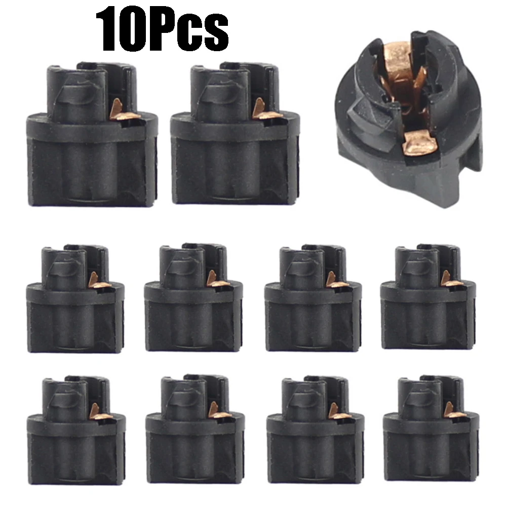Socket ​ Light Bulb 10Pcs Black Panel PC74 Instrument Socket Lamp Holder T5 LED Socket Car Accessories For Car