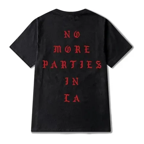 2024 New Hip Hop T-shirt Kanye West I feel Like Paul 100% Cotton tshirts NO MORE PARTIES IN LA T SHIRTS Men Women Tee Tops