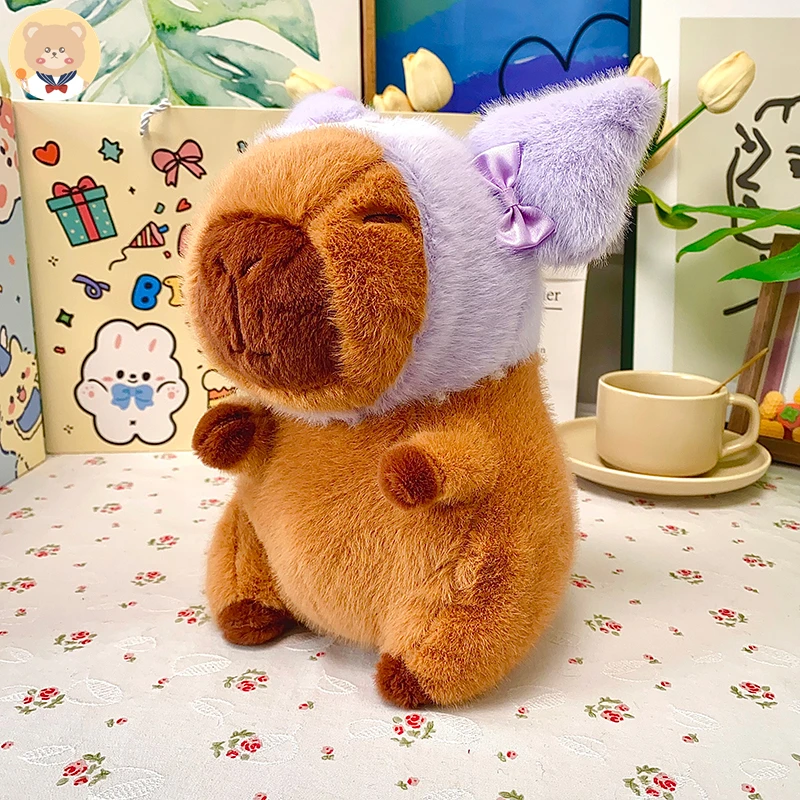 22 سنتيمتر ديزني غرزة البوكيمون بيكاتشو كورومي قبعة كابيبارا ألعاب من نسيج مخملي الكرتون محشوة الحيوان مرحبا كيتي كابيبارا بلوشي دمية الهدايا #2