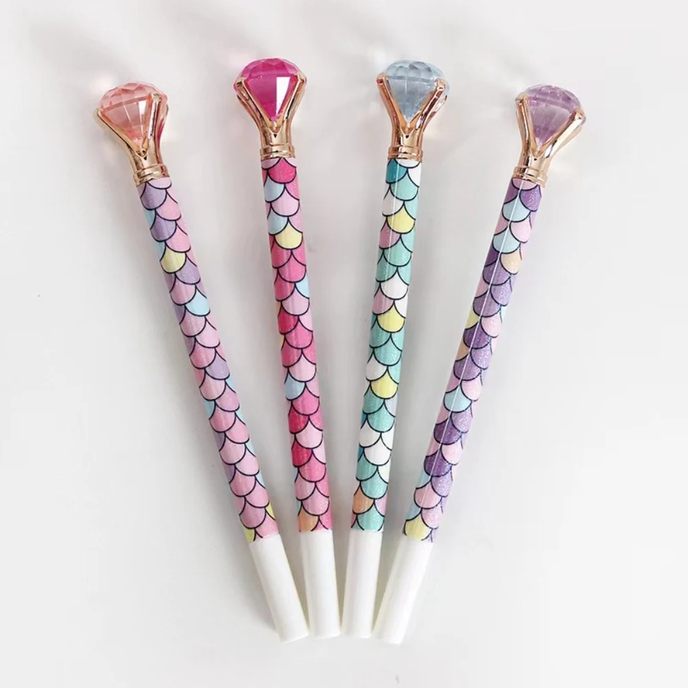 Creative Diamond Pen Cute Fishtail Pattern Printing Stationery Student Office Supplies
