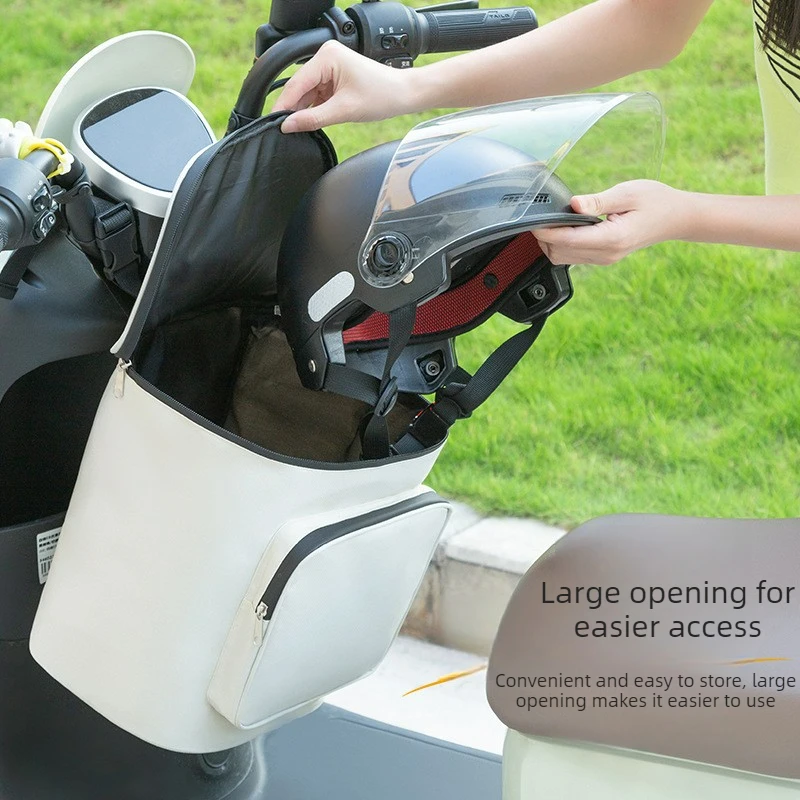 Electric vehicle front hanging bag storage pouch for scooter motorcycle bicycle helmet bag