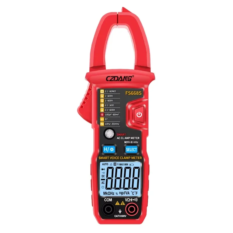 6000 Counts 5999 Digits Auto-ranging Full Functions Digital Clamp Multimeter Multi Meter Tester with 1.6