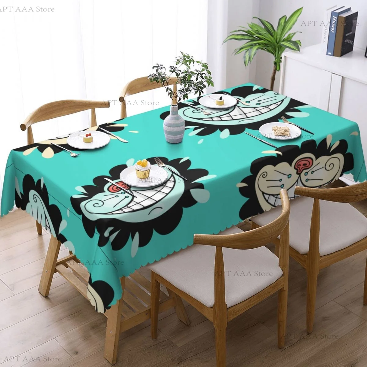 

Cat For Tale Alice In Wonderland Противоплетенная скатерть прямоугольная вечеринка Классическая водонепроницаемая