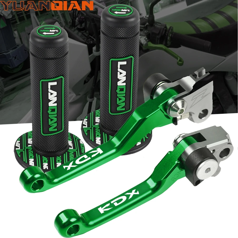 For KAWASAKI KDX125SR 1990-1999 1998 1997 1996 1995 1994 1993 1992 1991 KDX 125 SR Dirt Bike Brake Clutch Levers handle bar grip