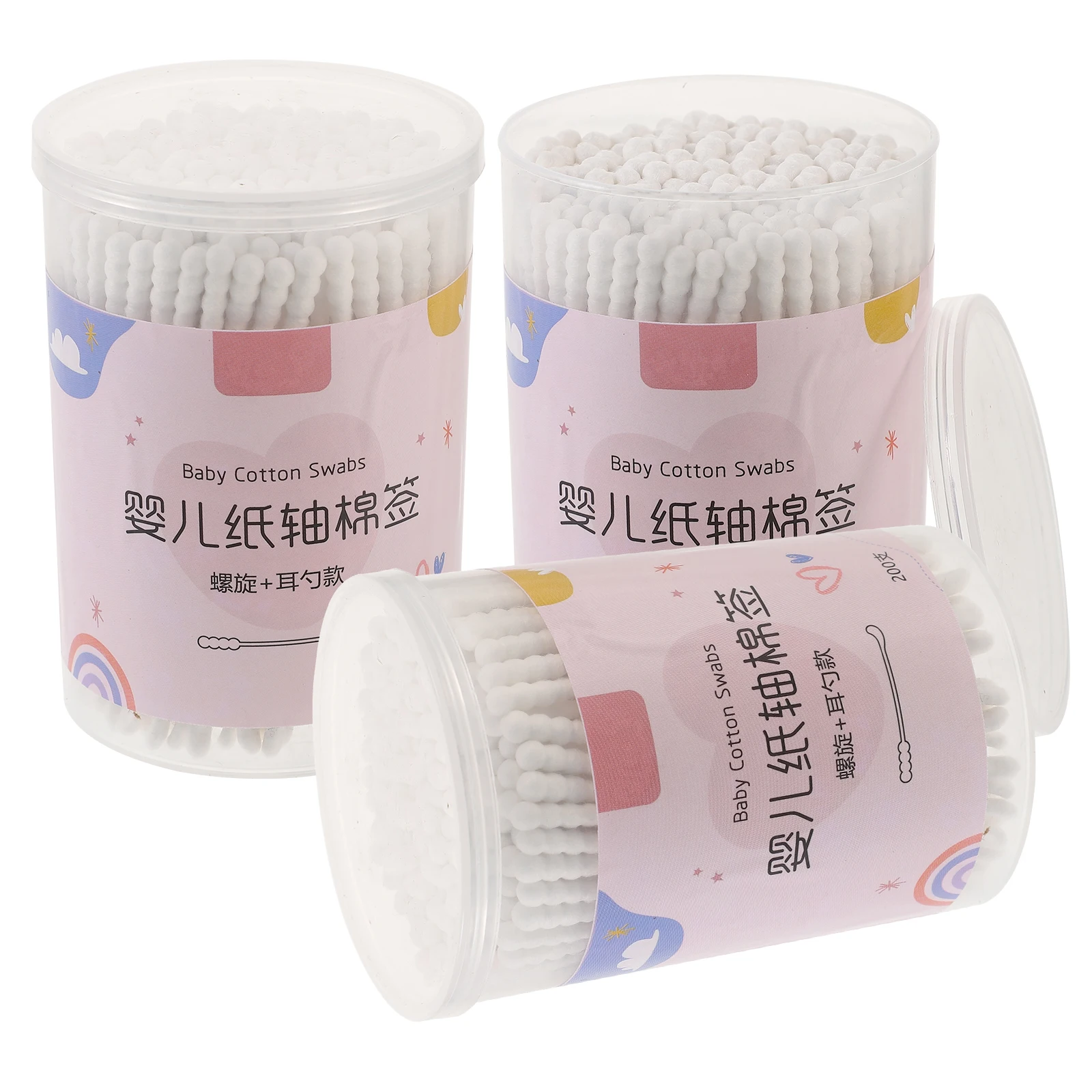 

Cat Claw Cotton Swabs 3 Boxes Double Tipped Buds Kids Baby Care Disposable Ear Cleaning Makeup Sticks Eco Friendly Sanitary