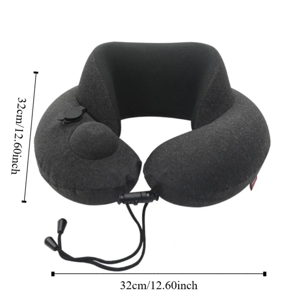 Ergonomic Press Type Inflatable Neck Pillow Breathable PVC U-shaped Travel Pillow Elevated Neck Brace Cervical Support Pillow