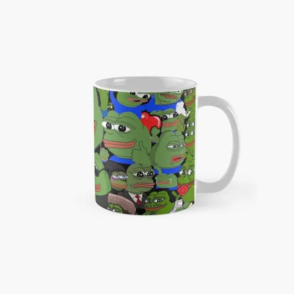 Pepe The Frog Classic  Mug Simple Handle Round Coffee Photo Design Gifts Cup Printed Picture Image Drinkware Tea