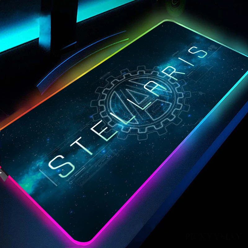 

Large LED Desk Mat XXL Computer RGB Mousepad STELLARIS 90x40cm Backlight Keyboard Mat Table Carpet Gaming Mouse Pad Mausepad