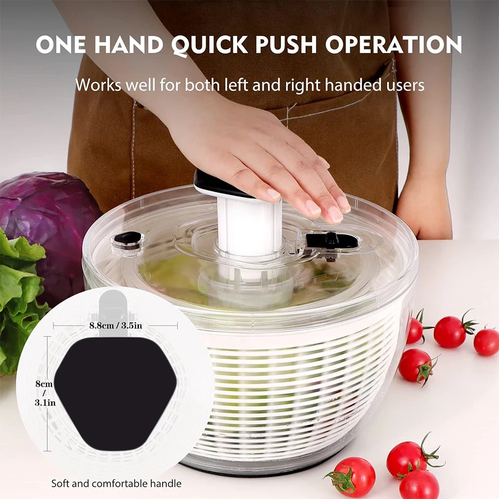 6.3 QT Salad Spinner Large Let - Salad Spinner review and price