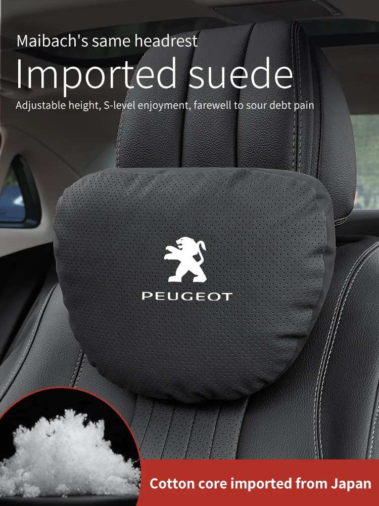 

Peugeot 208 301 308 408 508 607 2008 3008 4008 5008 RCZ Rifter Car Headrest Neck Support Seat Lumbar Cushion Soft Neck Pillow