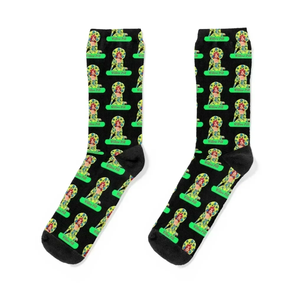 

Willow Pill drag race queen Socks cotton loose New year's christmas stocking Socks For Man Women's