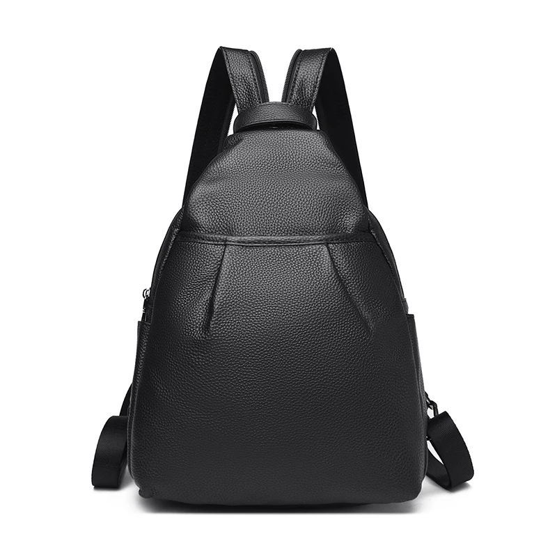 Women Backpack 100% Genuine Leather Anti-theft Button Elegant Female Travel Bags Schoolbag For Girl Holiday Knapsack сумка 가방