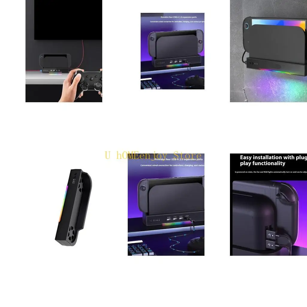 

B0KF Док-станция для системы охлаждения, 3-скоростной вентилятор, сенсорное управление, светодиодная подсветка для использования