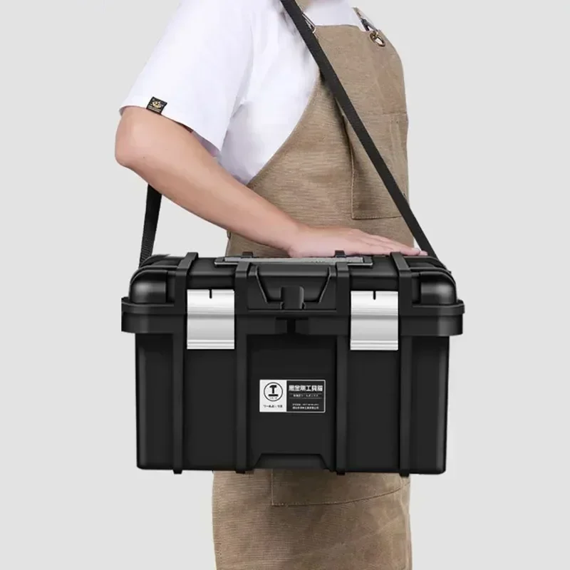 Large Waterproof Tool Box Shockproof Hard Case Box Empty Large Tool Box Organizer Double Layers Toolbox Electrician Tool Box