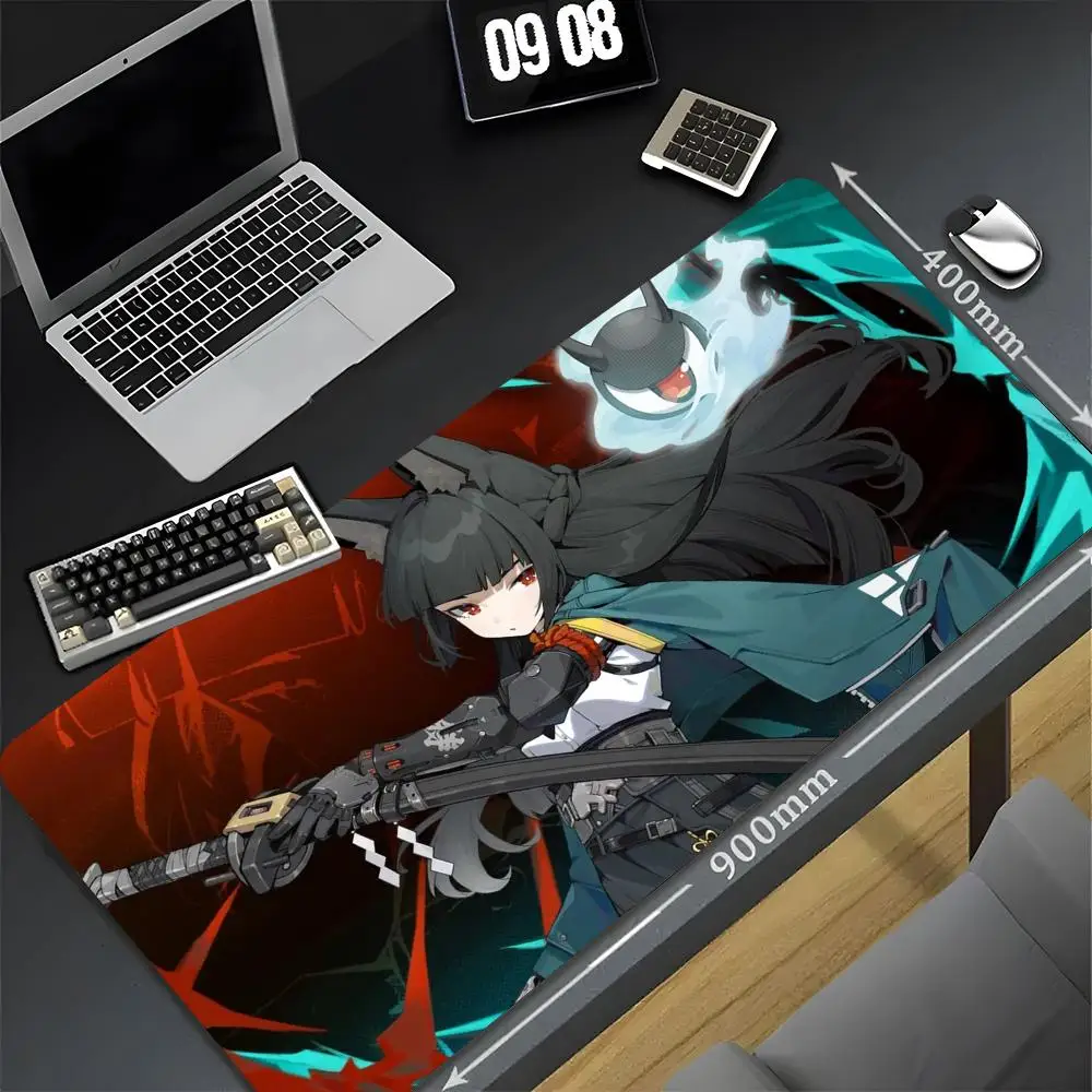 

ZZZ игровой коврик для мыши Hoshimi Miyabi 90x40 см, настольный коврик Xxl, ПК, геймер, игровой компьютер, офисный коврик для мыши, клавиатура