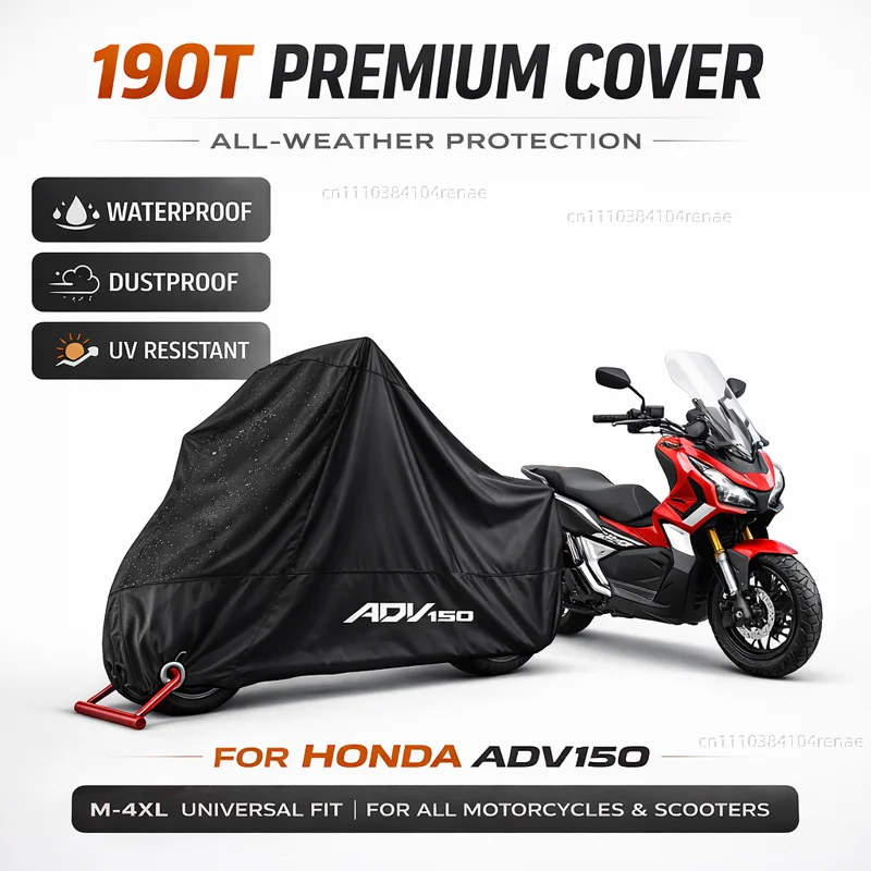 

For HONDA ADV 150 ADV150 2017 2018 2019 2020 2021 190T Scooter Cover Waterproof Dustproof UV Protection All Season