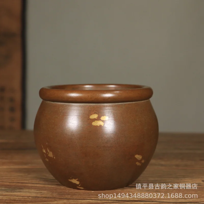 

Copper Bowl Set with Base Double-Ear Incense Home Aromatherapy Ornament Xuande Burner Coppe