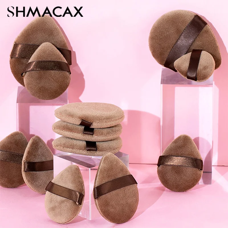 Powder Puff Drop Shape Cosmetic Puff Soft Makeup Sponge For Face Eye Contouring Washable Crystal Velvet Puffs Makeup Accessories